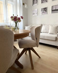 Lot de 2 chaises de salle à manger Tissu Beige clair