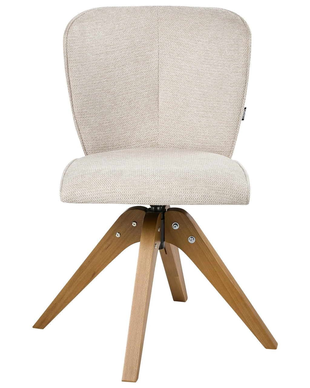 Lot de 2 chaises de salle à manger Tissu Beige clair