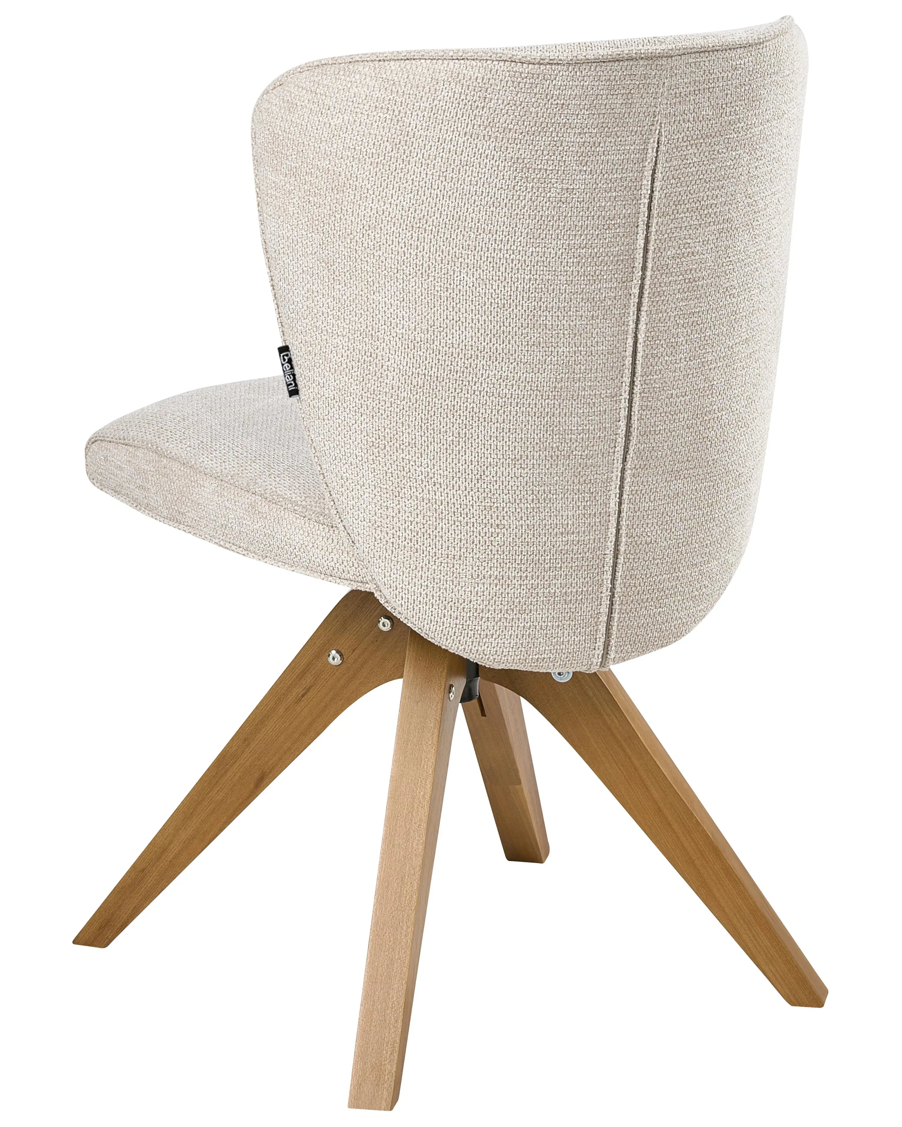 Lot de 2 chaises de salle à manger Tissu Beige clair