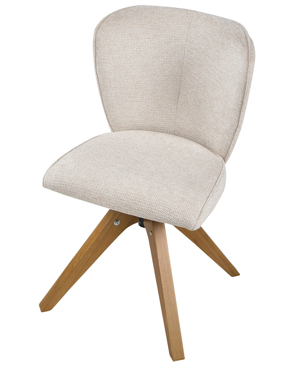 Lot de 2 chaises de salle à manger Tissu Beige clair