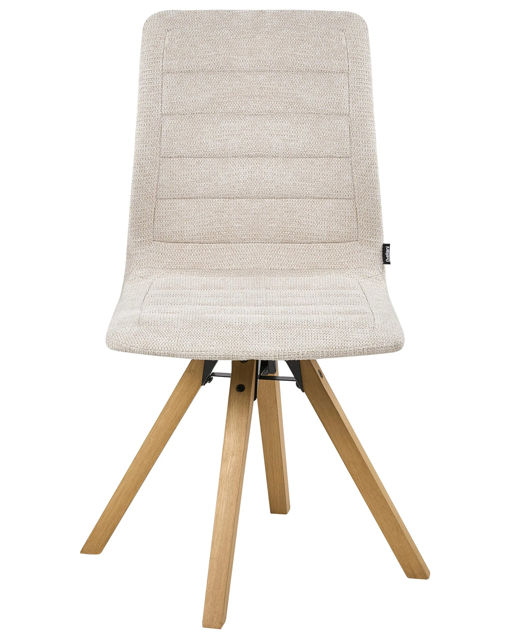 Lot de 2 chaises de salle à manger en tissu beige clair avec accoudoirs