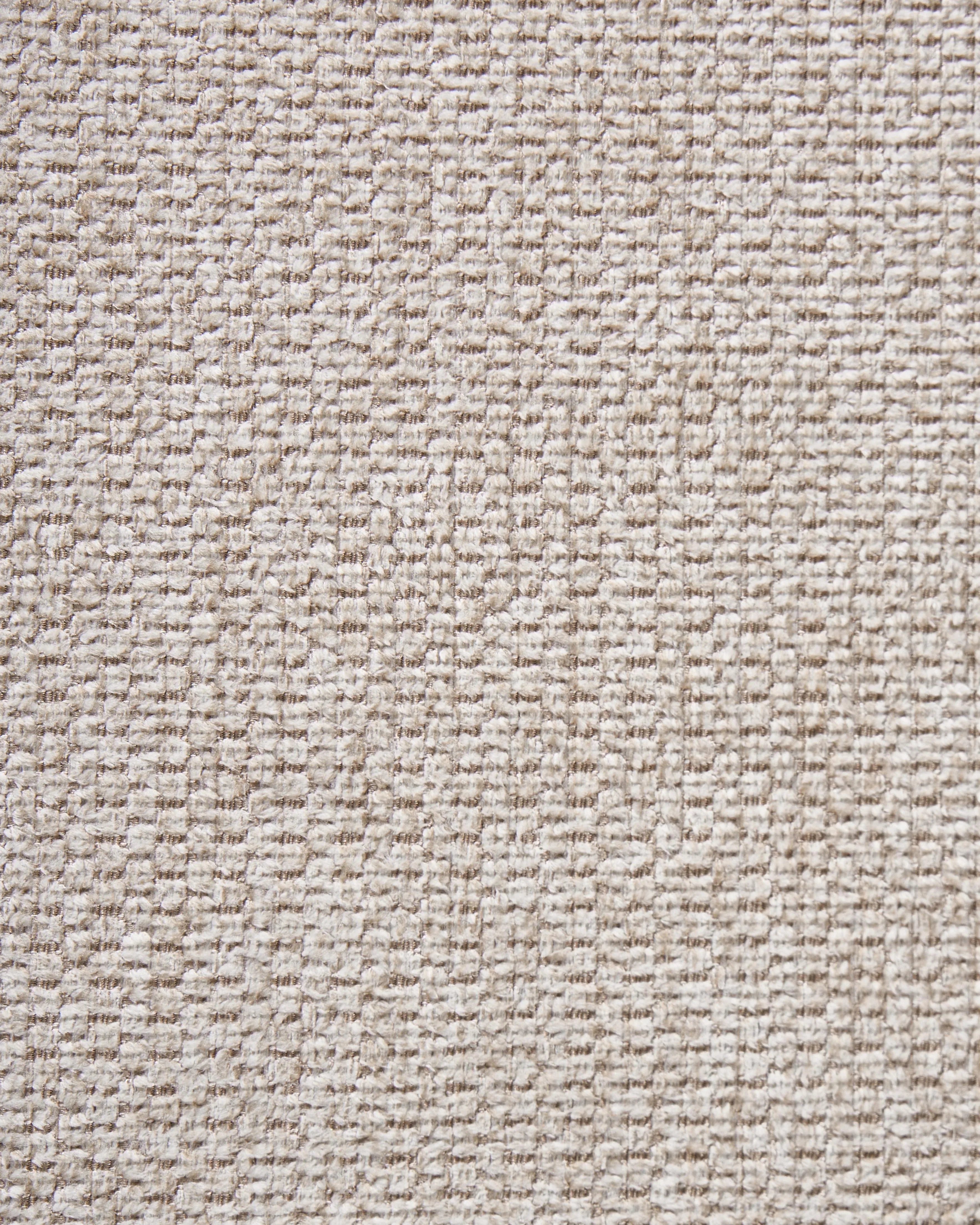 Lot de 2 chaises de salle à manger en tissu beige clair avec accoudoirs