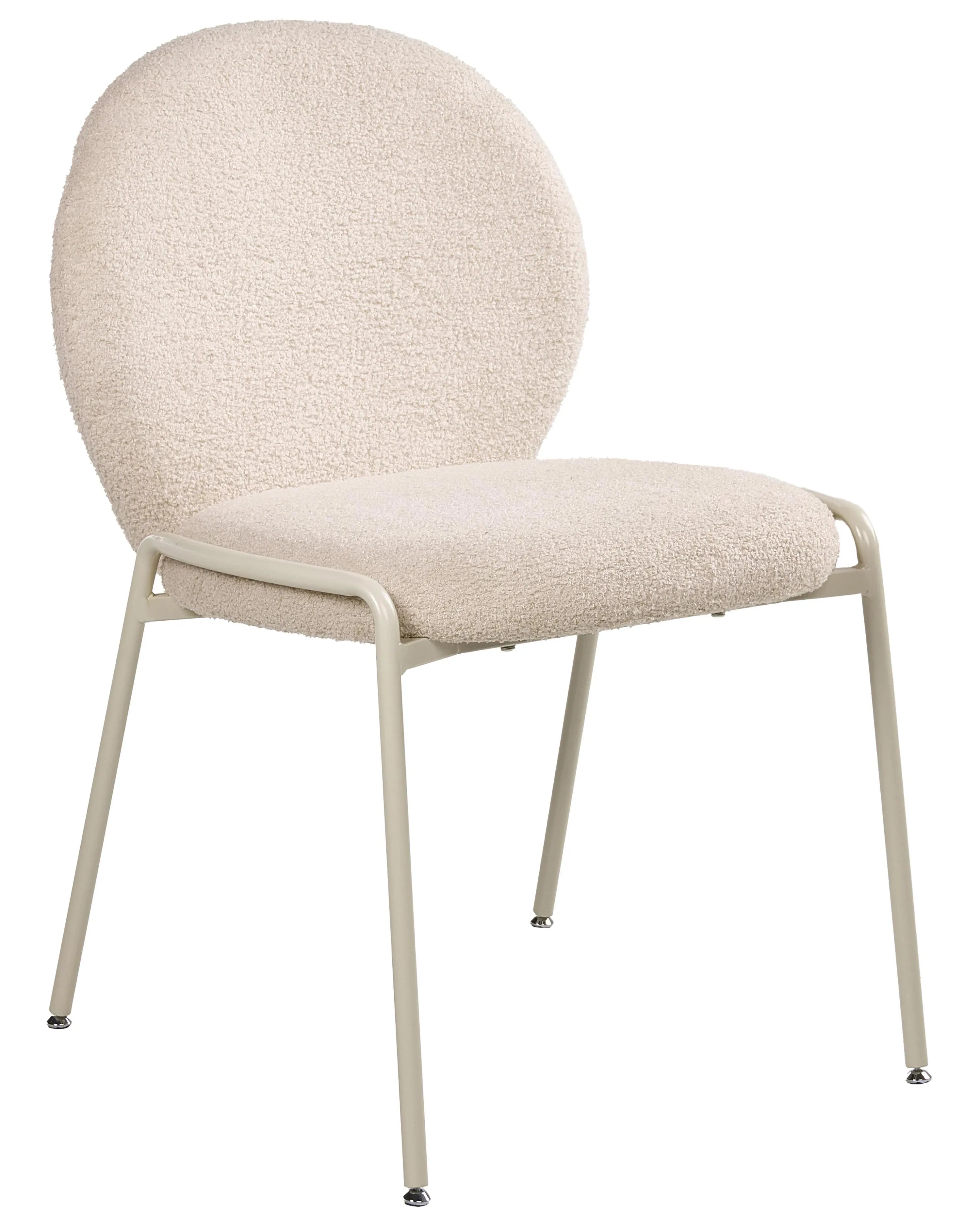 Ensemble de 2 chaises bouclettes beige clair
