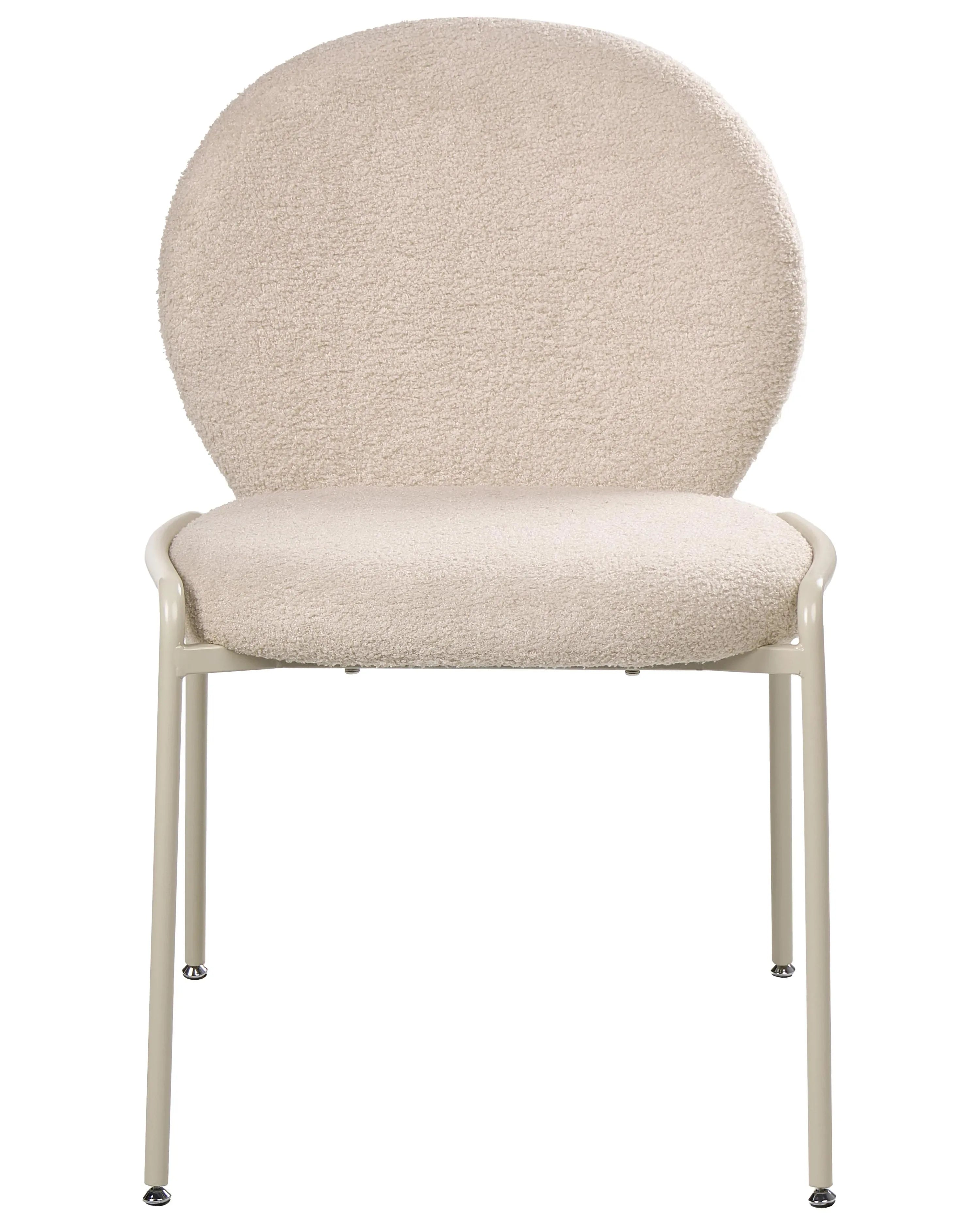 Ensemble de 2 chaises bouclettes beige clair
