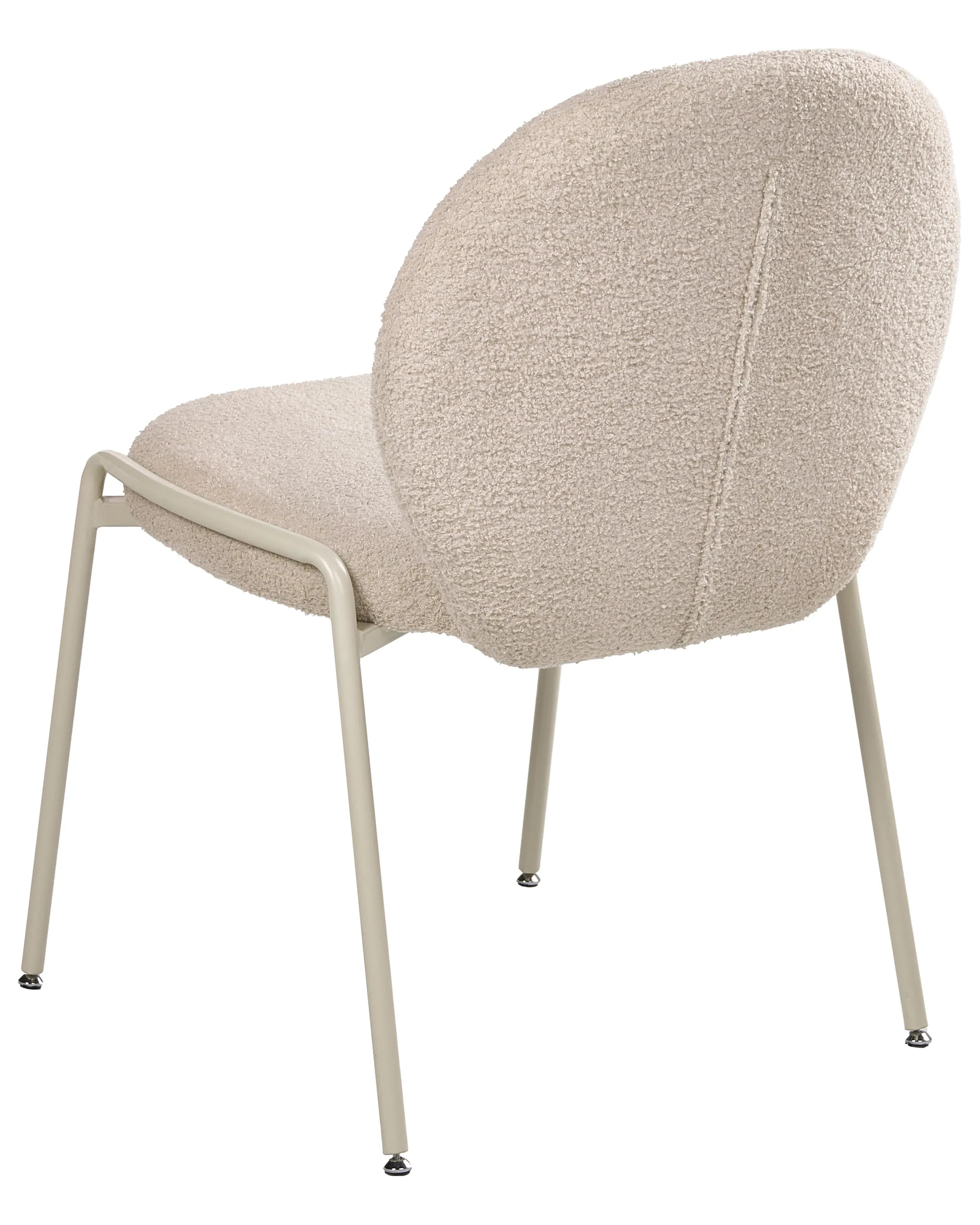 Ensemble de 2 chaises bouclettes beige clair