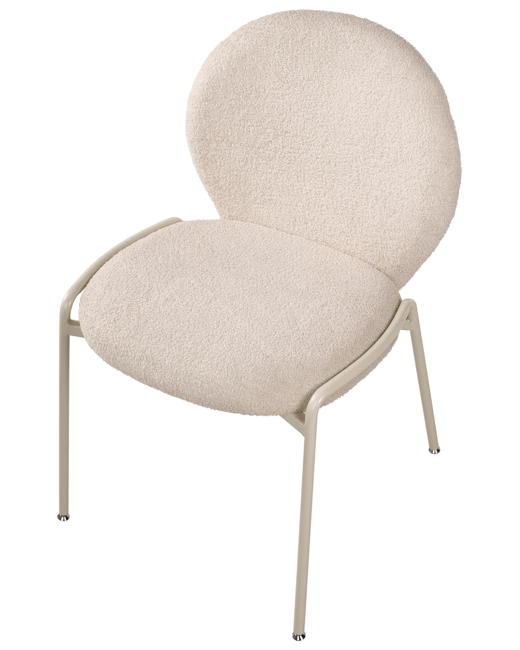 Ensemble de 2 chaises bouclettes beige clair